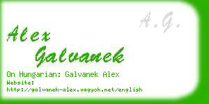 alex galvanek business card